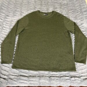 The Commons Mens XXL Olive Green 100% Merino Wool Crewneck Sweater MGS10018